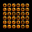 set of new 36 orange icons