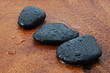 zen concept with stones and leaves