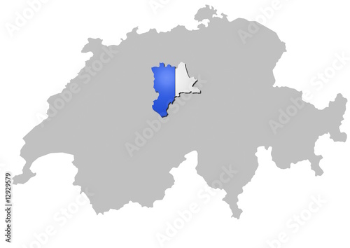 Kanton Luzern auf Schweiz Kanton Luzern auf Schweiz