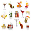 Cocktailkarte - viele verschiedene klassische Cocktails Cocktailkarte - viele verschiedene klassische Cocktails