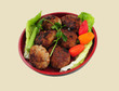 Fresh cutlet's ground