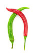 Red and green chili peppers