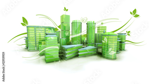 Ville verte écologique 3D vegétal
