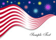 Patriotic Background with Fireworks (Vector)