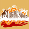 retro city vector