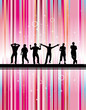 Party with green background