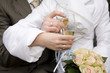wedding. hands. glass