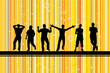 Dancer on gold background