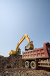 Photo: excavator & truck excavator & truck