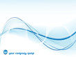 abstract vector background with  wavy lines and  copy space