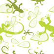 Background from lizards and a vegetative pattern