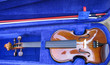 Violin in its case with the bow