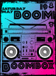 BOOMBOX MUSIC PRINT DESIGN ARTWORK BOOMBOX MUSIC PRINT DESIGN ARTWORK