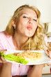 sexy woman eating spaghetti sexy woman eating spaghetti