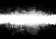 An abstract paint splatter frame in black and white