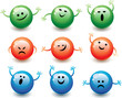 Vector: Smiling balls Smiling balls