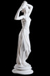 Classical white marble statue of awoman with vase isolated Classical white marble statue of awoman with vase isolated