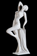 Classic white marble statue of a woman isolated on black Classic white marble statue of a woman isolated on black