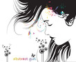 Abstract woman profile