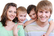 young happy smiling family