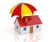 House and umbrella House and umbrella