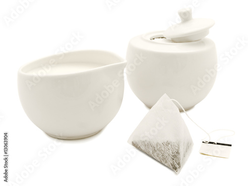 Photo: white modern tea-set white modern tea-set
