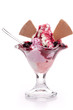Eisbecher mit Waldfrüchten
