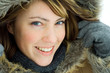 Smiling woman in winter