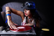cool DJ in action cool DJ in action