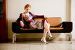 Photo: woman on the sofa woman on the sofa