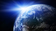 Photo en ligne au meilleur prix Earth with rising Sun