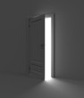 Inside a room with opened door
