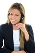 Foto: assistant with headphones assistant with headphones