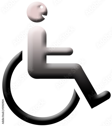 Illustration: handicapé en fauteuil roulant handicapé en fauteuil roulant