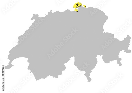 Kanton Basel Land auf Schweiz