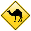 Camel Warning sign with glossy effect Camel Warning sign with glossy effect
