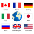 Flags of countries member of the G8 Flags of countries member of the G8