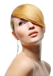 Beauty blond style hairstyle