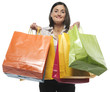 .portrait of one happy young adult girl with colored bags.. .portrait of one happy young adult girl with colored bags..