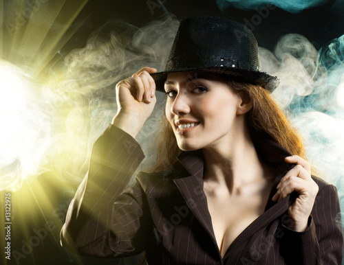 Photo: girl in the smoke girl in the smoke