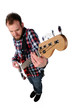 Guitar Player From High Angle Guitar Player From High Angle