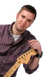 Musician With Electric Guitar Musician With Electric Guitar