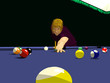 Shooter with cue