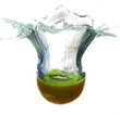 Kiwi falling in water