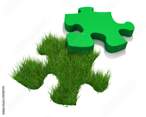 Illustration: Puzzle e erba Puzzle e erba