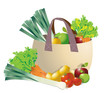 Panier de légumes et fruits