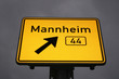 Ausfahrt nach Mannheim, gesehen in Ludwigshafen