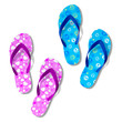 Vector: Beach sandals. Vector. 2 Beach sandals. Vector. 2