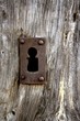 Key hole over aged gray old wood Key hole over aged gray old wood
