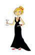 femme soirée champagne
